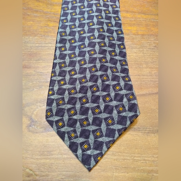 Giorgio Armani Other - Giorgio Armani Tie; Purple, Blue, Gold Diamond Pattern; 100% Silk, Made …